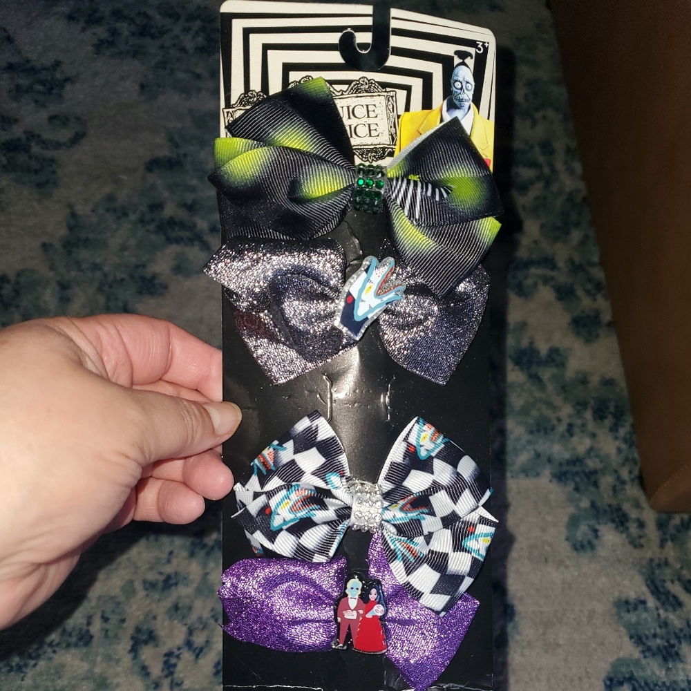 Girls' Beetlejuice 4pk Hair Bows